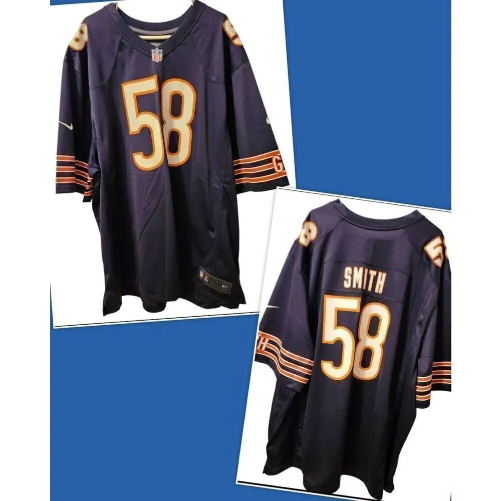 NFL Nike Chicago Bears #58 Roquan Smith On Field Jersey, Size 5XL New No Tag